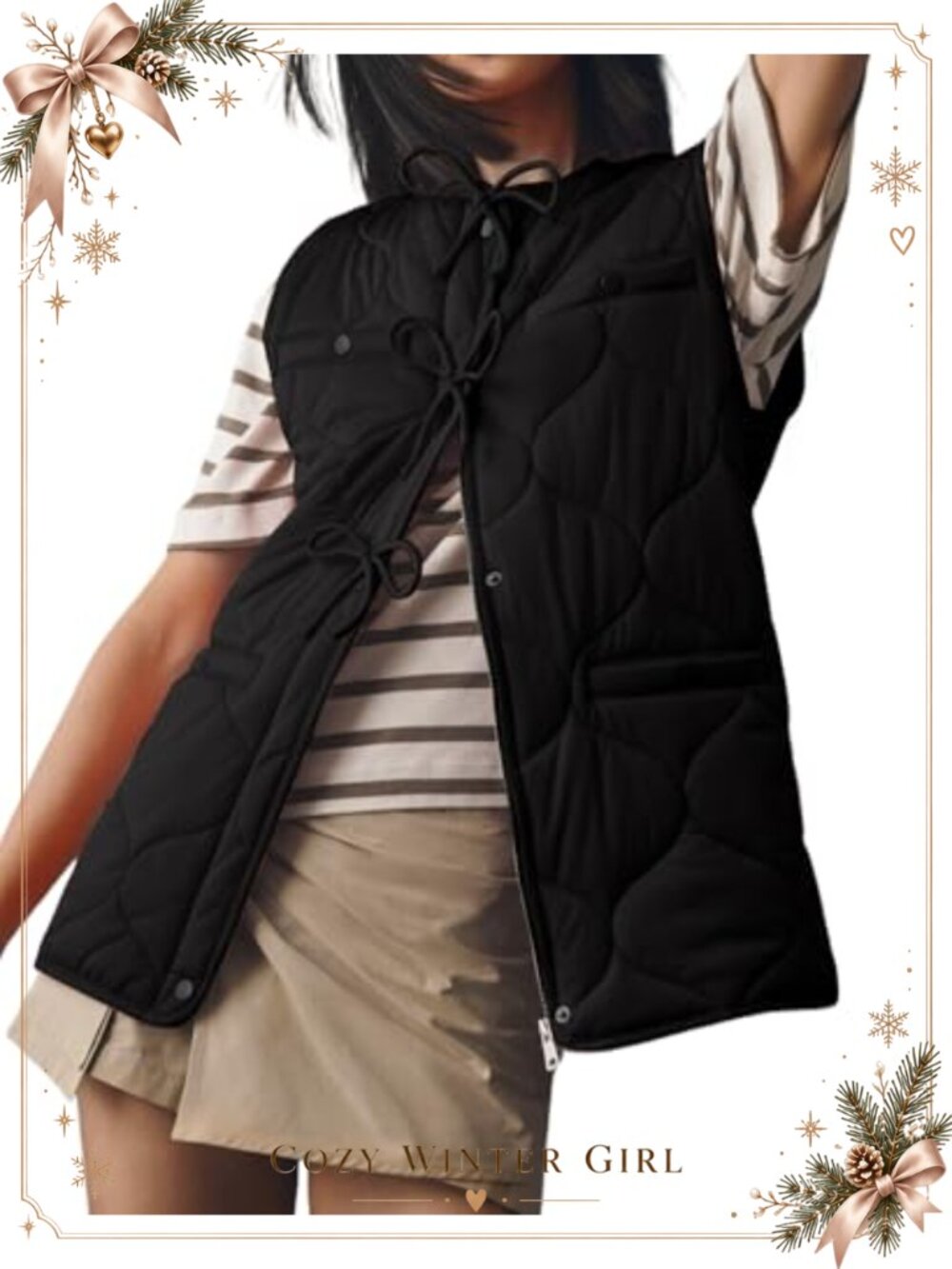 Quilted Puffer Vest Button Down Lightweight Padded Vest Coat